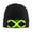 Black, variant on Jamaican Flag Winter Beanie Hats for Men Women Warm Cozy Knitted Cuffed Skull Cap Black