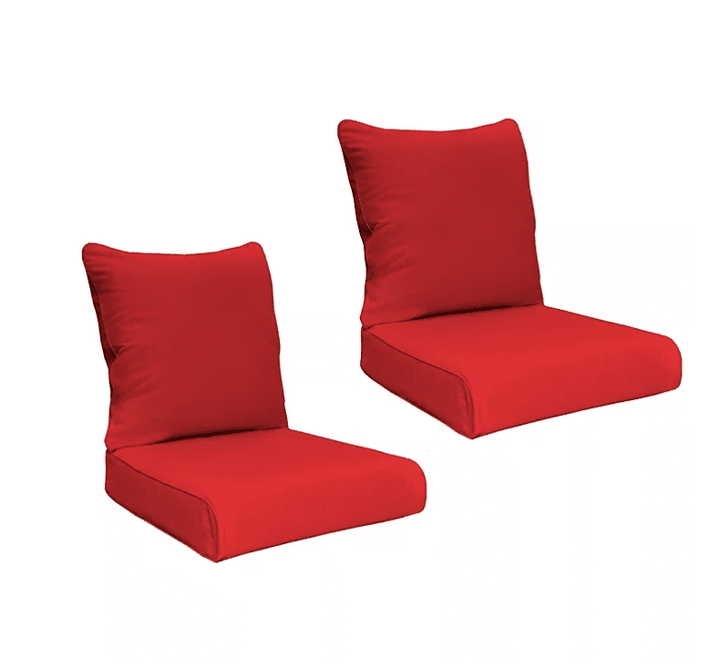 Sunbrella Deep Seating Cushion, 2Pack Jockey Red