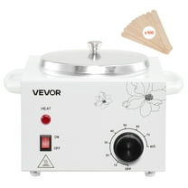 VEVOR Single Wax Warmer, 600ML Professional Wax Warmer for Hair Removal, 32 ℉ to 176℉ Adjustable Electric Waxing Heater Pot with 100PCS Waxing Sticks for Home Use, Beauty Salon, Spa