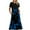 Navy-B, variant on Penkiiy Women's Summer Casual Short Sleeve Crewneck Dress Casual Flowy Tiered Maxi Beach Dress With Pockets Floral Print Dress L Light Blue