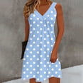 thumbnail image 2 of Casual Summer Dresses for Women Fashion V-neck Pleated Non Positioning Printing Long Sleeved Elasticity Dress, 2 of 6