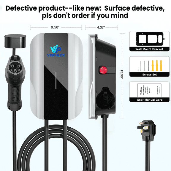 Level 2 EV Charger  240V 40A 9.6kW NEMA 14-50P J1772 Connector