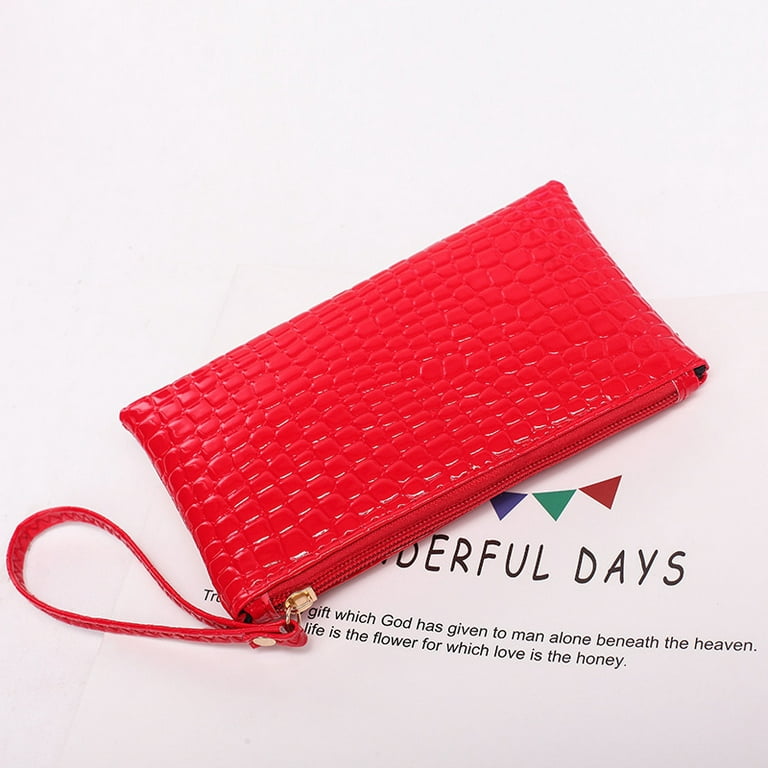 Womens Wristlet Wallet Leather Clutch Purse with Wrist Strap Large Capacity  Gift