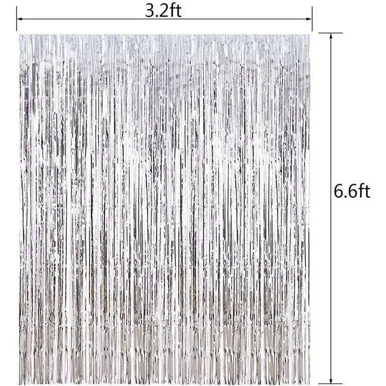 houseparty GOLDEN & SILVER Foil Curtain (Pack of 2 ; 3ft x 6ft