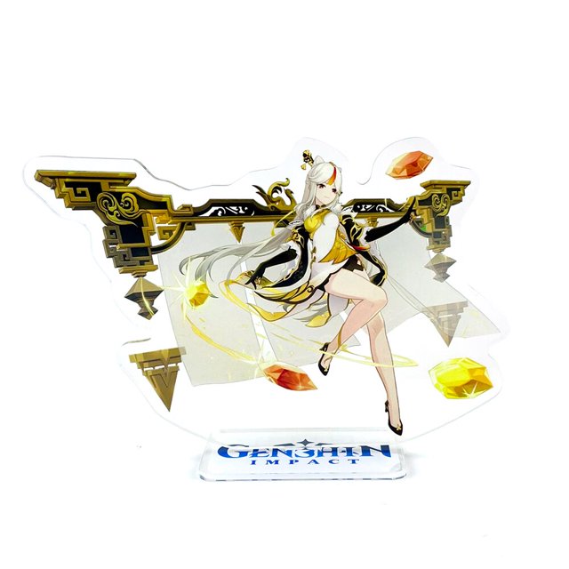 Genshin Impact Liyue personajes Yelan Ye Lan figura acrílica con soporte modelo placa titular topper anime Gao Jinjia LED