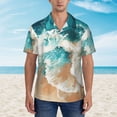 thumbnail image 4 of Daiia Ocean Wave Crash Hawaiian Shirt for Men Gentle Cotton Regular Short Sleeve Casual-3X-Large, 4 of 9