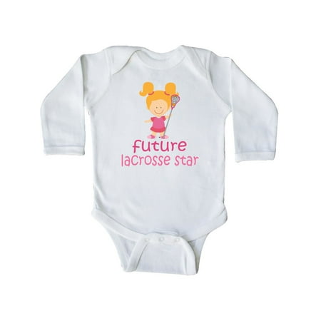 

Inktastic Future Lacrosse Star Girl Gift Baby Girl Long Sleeve Bodysuit