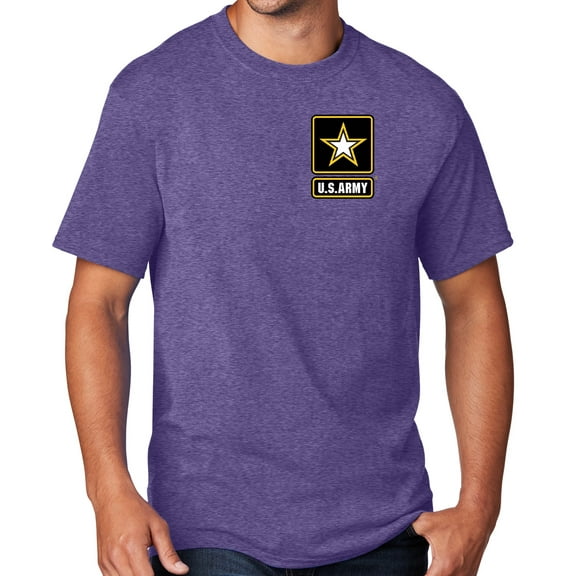 Men's United States Army T-shirt, Large Heather Purple - TALL