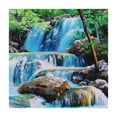 thumbnail image 4 of Acheng Waterfall Rocks Trees Square Tablecloth Full Width Single-Sided Printing 100% Polyester Fiber 40*40, 4 of 8