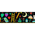thumbnail image 3 of Colorful Fun Themed Banner with Icons of Food Cats Cars and More Party Background Backdrop for Birthday Celebrations Kids Parties Photo Shoots Festival Decorations Decorative Supplies, 3 of 6