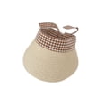thumbnail image 2 of Faithtur Kids Visor Cap, Girls Plaid Sun-Resistant Baseball Hat with Bowknot, 2 of 9