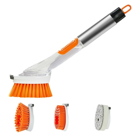 

Qepwscx Three-In-One Liquid Pot Washing Brush Automatic Pressing Liquid Dishwashing Sponge Cleaning Brush Set Cleaning Supplies Clearance