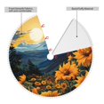 thumbnail image 2 of Rocae Elegant Sunset Sunflower for Christmas Tree Skirt with Pom Pom Trim for Holiday Party for Holiday Home Decor Indoor Outdoor-36", 2 of 7