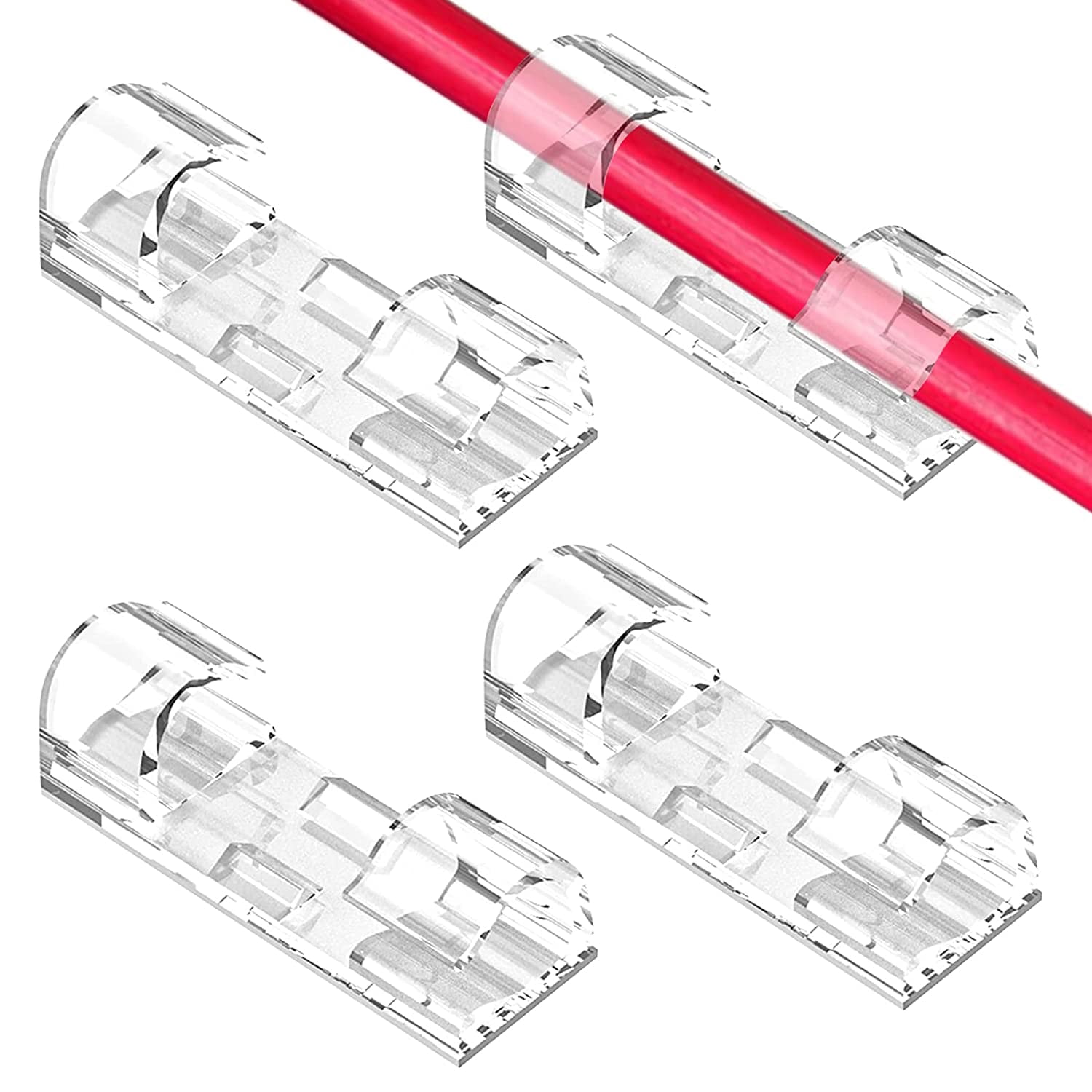 Pack De 126 Soportes Adhesivos Para Cables – Clips De Nailon PA66, Adhesivo 3M, Organiza El Hogar Y El Coche
