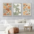 thumbnail image 3 of IDEA4WALL Framed Canvas Print Wall Art Set of 3 Spring Colorful Flowers Posters Illustrations Nature Wilderness Modern Art Floral Botanical Wall Decor Artwork for Rooms - White 24"x36"x3, 3 of 4