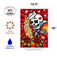 thumbnail image 2 of Toland Home Garden Sailor Skull Ahoy Skull Flag Double Sided 12x18 Inch, 2 of 5