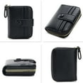 thumbnail image 6 of Vintage Fashion PU Leather Credit Card Clutch Coin Purse Multi Layer Bank Card Case Folding Card Holder Small Card Bag Short Buckle Wallet Card Organizer BROWN, 6 of 8