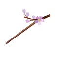 thumbnail image 2 of Eoperou Chinese Style Hair Stick Flower Faux Pearls Decor Hair Chopstick Handmade Wooden Hair Stick Head Accessories, 2 of 8