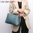 thumbnail image 4 of Bolsos cruzados genuinos de 3 capas para mujer, de piel suave, de diseñador, de marca, para hombro, bolso de mano, pequeño, informal, bolso de mano, 4 of 5