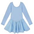 thumbnail image 4 of iEFiEL - Malla de ballet de manga larga para niñas, vestido con tutú, ropa de princesa para gimnasia, baile, disfraces de actuación y baile, 4 of 5