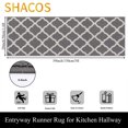 thumbnail image 2 of Alfombra Runner SHACOS, lavable, 50 x 150 cm, gris claro, para entrada, 2 of 9