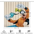 thumbnail image 2 of Juego de 4 cortinas de ducha Goofy con alfombrillas antideslizantes, tapa de inodoro y alfombrilla de baño, cortina de ducha impermeable con decoración de dibujos animados para baño con 12 ganchos,, 2 of 8