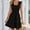 Black, variant on Oplxuo Summer Dress for Women Casual Sleeveless Square Neck Smocked Dress Backless Ruffle Boho Dress Cover Up Sundress