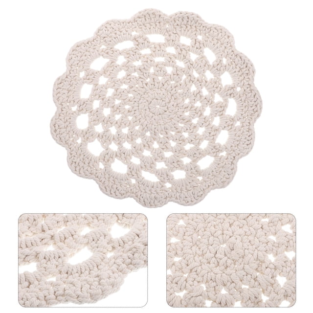 unbranded Manteles Individuales De Encaje Crochet De Con Aislamiento Térmico Para