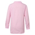 thumbnail image 5 of WCMZJ Long Sleeve Plaid Shirt for Women Flannel Button Down Shirts Buffalo Shackets Business Casual Blouses Pink XXL, 5 of 7