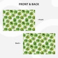 thumbnail image 4 of Rocae Green Kiwi Printed Heat Resistant Place Mats,Classic Hemstitch Cloth Fabric Placemats Imitation Linen Place Mat Table Mats 18x12 inch, 4 of 9