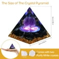 thumbnail image 2 of Orgone Pyramid for Positive Energy, Amethyst&Obsidian Healing Crystal Pyramids for Reduce Stress Chakra Reiki Healing Meditation Attracts Lucky and Success, 2 of 7