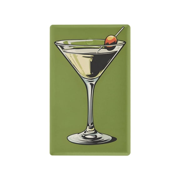 Yayeee Blank Wall Plate Cover 1-Gang 4.5"x2.7" Home Unused Decorative Outlet, Light Black Martini
