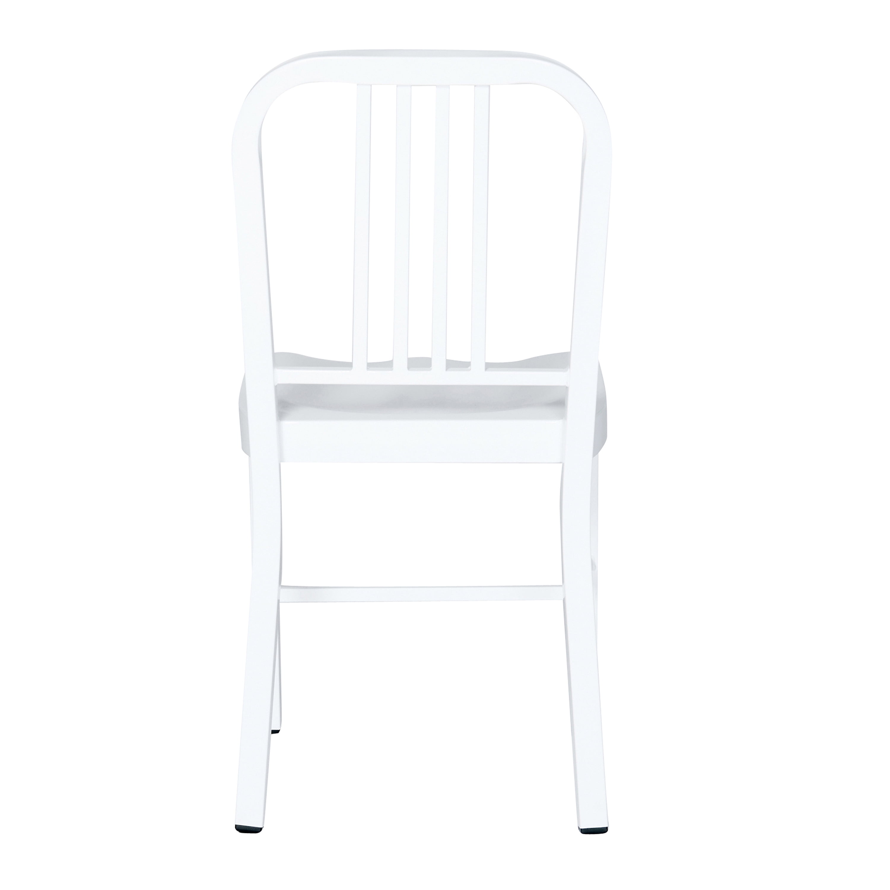 Industrial White Metal Indoor Dining Chair, Set of 2
