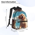 thumbnail image 2 of Fuzoiu Cute Angel Winged Dog Print School Backpack for Teens,Large Bookbag,Lightweight Laptop Bag for Travel, Work, School & Outdoor Adventures, 2 of 6