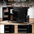 thumbnail image 5 of Kitchen island with 47 drop leaf and 36.5" height for customizable countertop and suitable height in bedrooms, 5 of 6