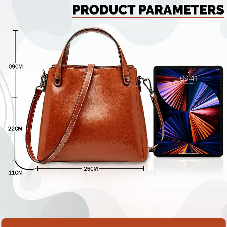 Nany Jeans Genuine Leather Purse, Leather Handbag Shoulder Crossbody Bag  Tote Satchel Handbag for Women 