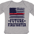 thumbnail image 4 of Inktastic Future Firefighter USA Boys or Girls Long Sleeve Baby Bodysuit, 4 of 5
