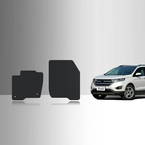 ToughPRO Front Mats Compatible with Ford Edge 2017 - All Weather Heavy Duty (Made in USA) Black Rubber