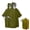 2PC Army green, variant on Emergency Rain Poncho with Mylar Blanket Liner-Survival Blankets for Survive Outdoors Car-Heavy Duty, Waterproof Camping Hiking