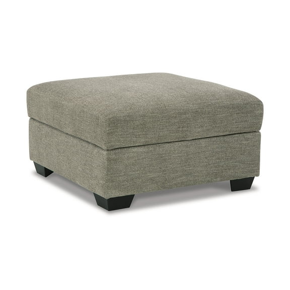 Signature Design by Ashley Creswell Upholstered Ottoman With Storage, Stone Gray