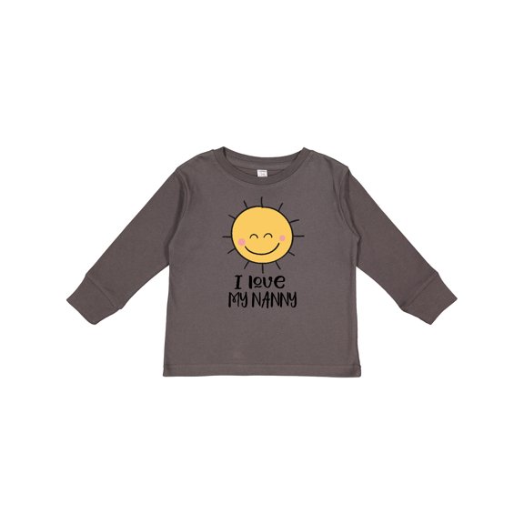 Inktastic Sunshine I Love My Nanny Boys or Girls Long Sleeve Toddler T-Shirt