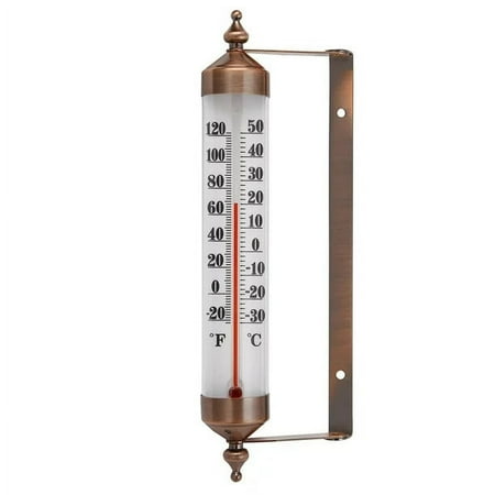 

KYWHSGABRS Thermometer Outdoor Garden Thermo Meter Instrument Adjustable Angle 10 Inch Garden (Bronze) 3ml Hg