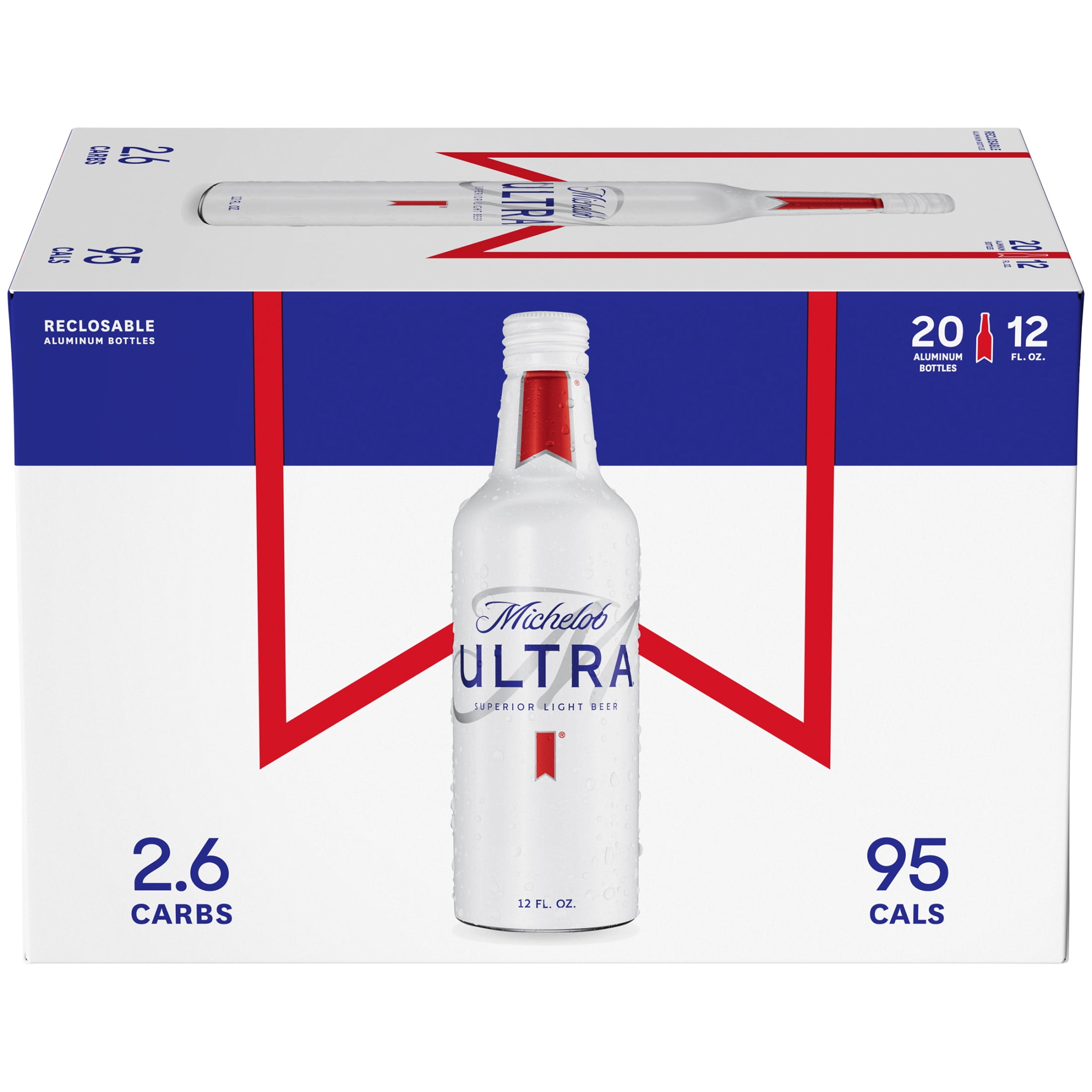 Michelob Ultra American Light Lager Beer 20 pack 12 fl oz Aluminum Bottles 4.2% ABV