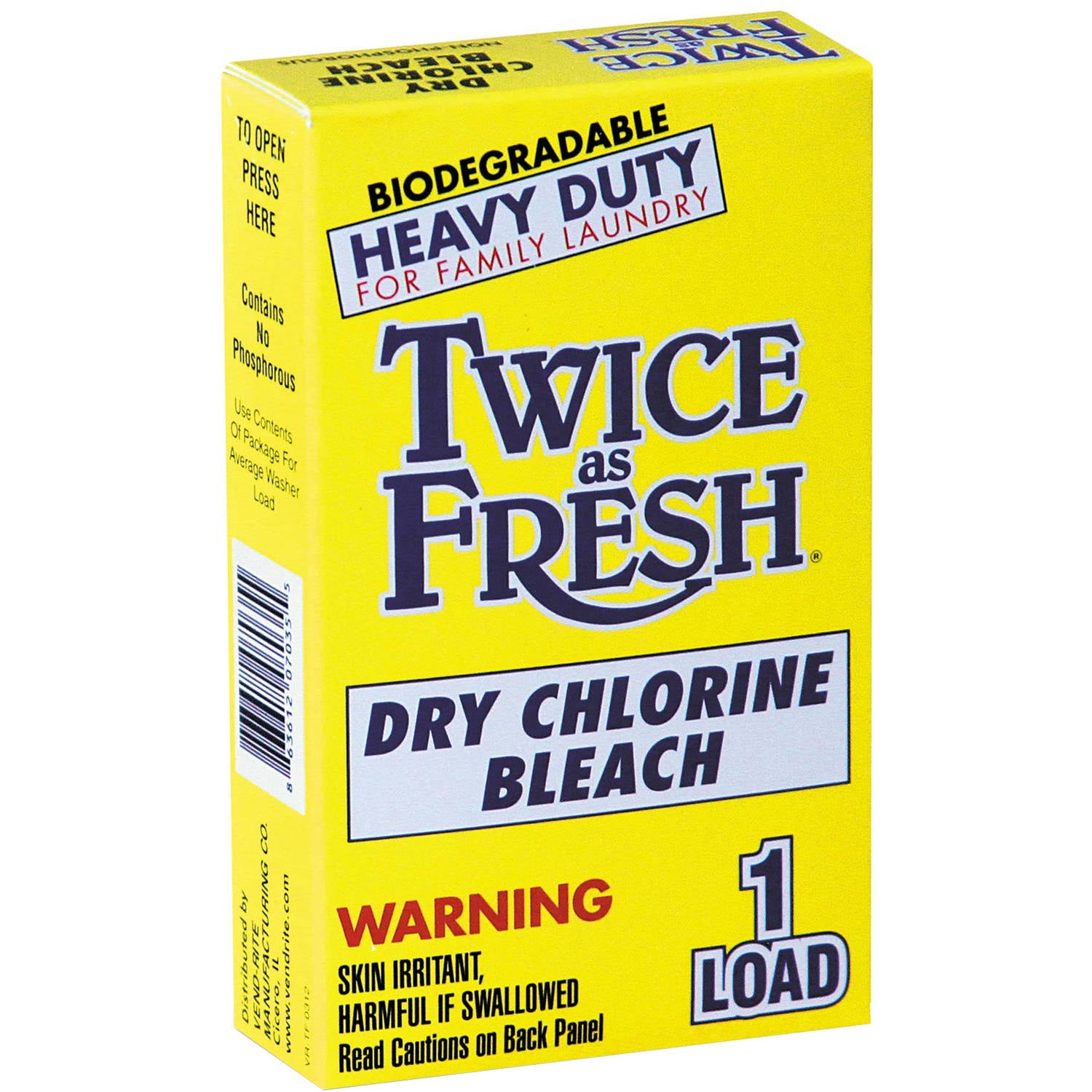 Ven 2979646 CoinVend Powdered Chlorine Bleach, 2oz Box, 100/Carton