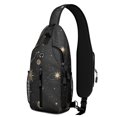 thumbnail image 1 of Celestial Astrology Sling Backpack with Witchy Golden Star Print, Lightweight Crossbody Daypack with Multiple Compartments, Adjustable Shoulder Strap for Daily Commuting, 1 of 6