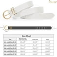 thumbnail image 5 of JASGOOD Leather Belts for Women Jeans Dresses Fashion Ladies White Belt, 5 of 10