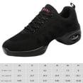 thumbnail image 2 of Zapatos de jazz transpirables con cordones zapatillas de plataforma con suela dividida zapatos de baile para mujer, 2 of 9