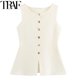 thumbnail image 2 of TRAF Chalecos de punto para mujer, elegante chaqueta sin mangas, chaleco de punto para mujer, suéter ajustado informal de otoño, prendas de abrigo, chalecos para mujer, 2 of 4