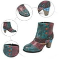 thumbnail image 6 of Mepaouo Women's Ankle Boots Retro Heel Bohe Cowboy Cowgirl Zipper Slip on Western Booties, 6 of 8