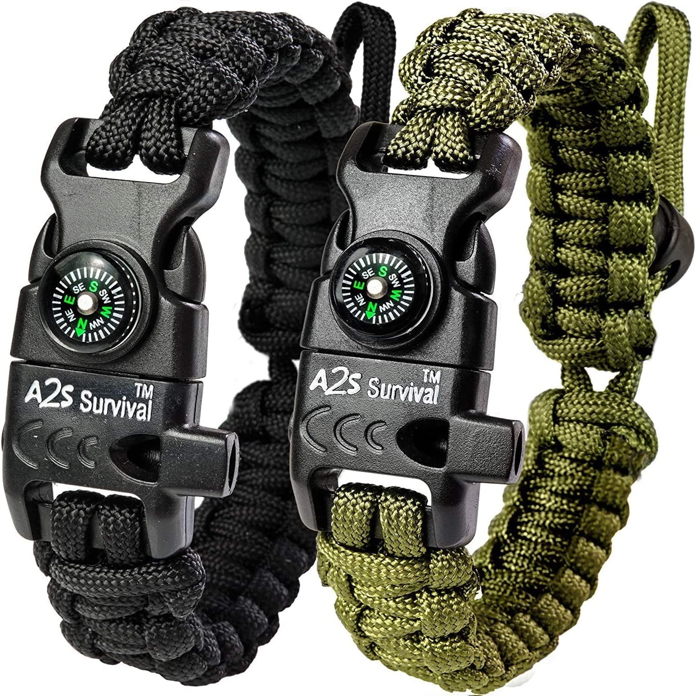 Paracord Bracelet K2-Peak \\u2013 Survival Bracelets with Embedded Compass  Whistle EDC Hiking Gear- Camping Gear Survival Gear Emergency Kit 